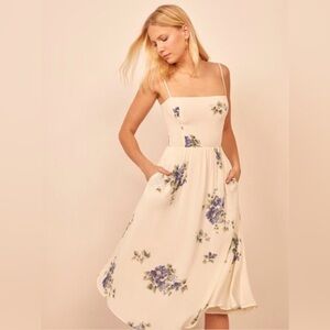 Reformation Rosehip Dress in Macadamia Print Size 6